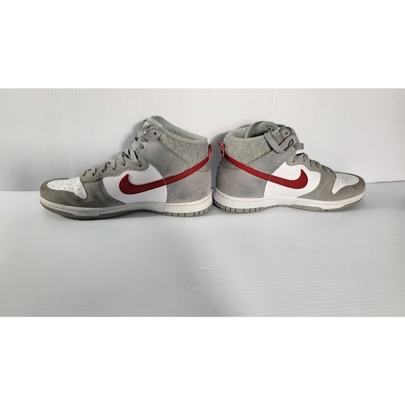Nike Dunk High Athletic Club Gray Red White Sneakers Shoes | Size: Unknown - Picture 7 of 11